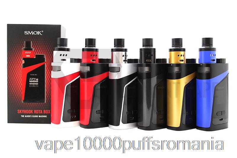 Vape Romania Smok Skyhook Rdta Box 220w Kit Corp Alb Roșu Stropire